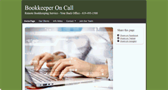 Desktop Screenshot of bookkeeperoncall.com