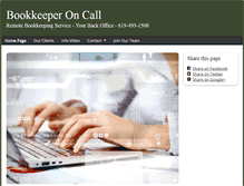 Tablet Screenshot of bookkeeperoncall.com